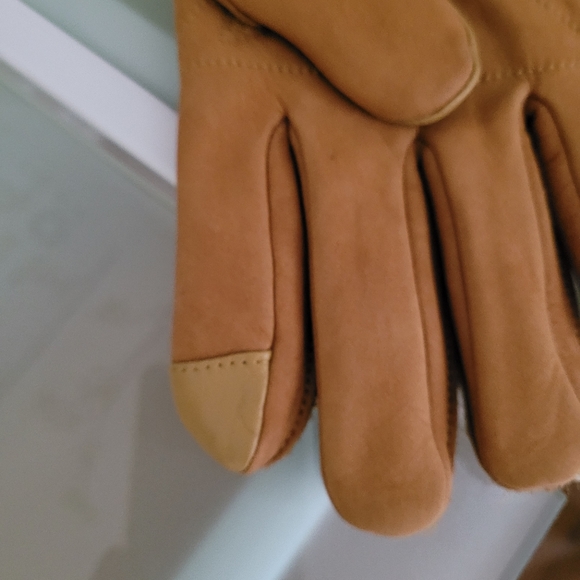 UGG MEN 3 POINT LEATHER TECH GLOVES SIZE L WITH TOUCH SCREEN - Picture 4 of 7